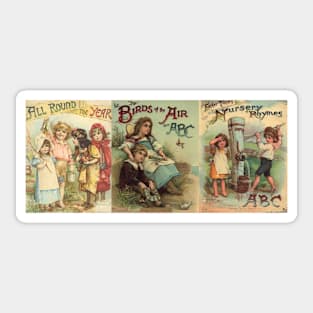 Vintage ABC Book Covers for Mugs Sticker